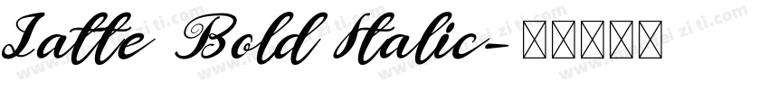 Latte Bold Italic字体转换